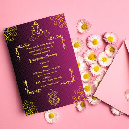 Upanayanam aka Hindu Holy Thread Janeu Zeremonie Einladung