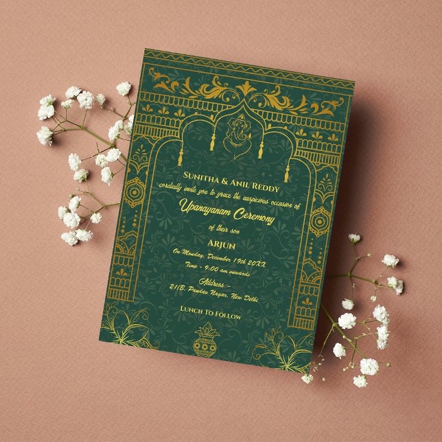 Upanayanam aka Hindu Holy Thread Janeu Zeremonie Einladung (Von Creator hochgeladen)