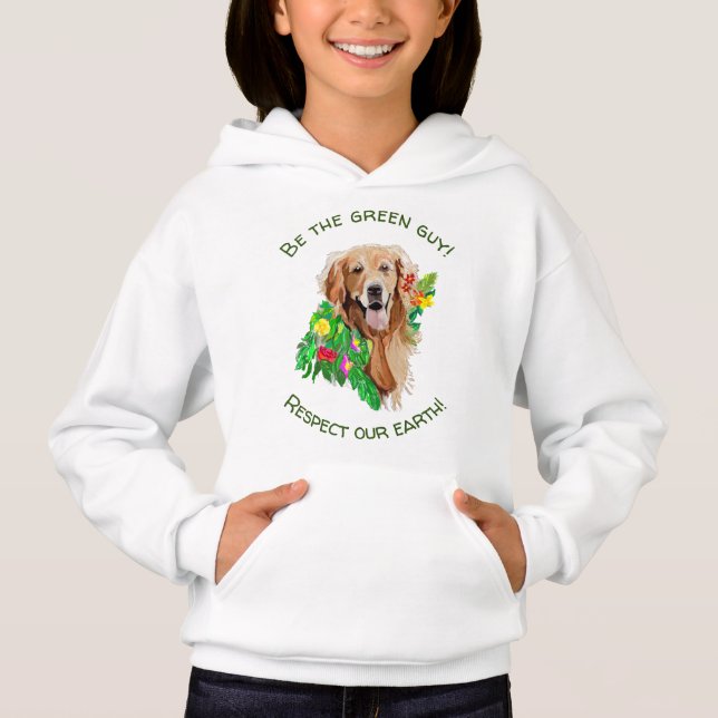 Upbeat Golden RetrieverNature Sweatshirt für Mädch (Vorderseite)