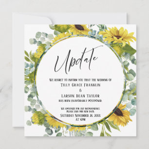"Update" Wasserfarbenflorenkarte - Hochzeitskarte  Einladung