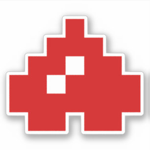 Updown 8 Bit Pixel Herz Aufkleber