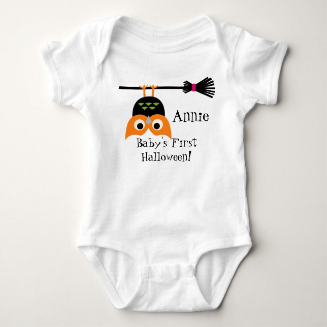 Updown Owl Halloween Baby Bodysuit Baby Strampler (Vorderseite)