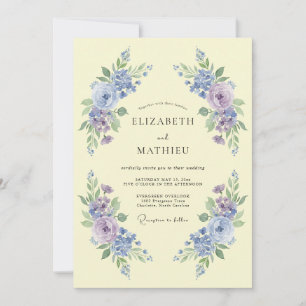 Uperwinkle Zarte Florale Hochzeit Einladung