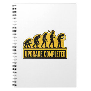 Upgrade abgeschlossen lustige Evolution Notizblock
