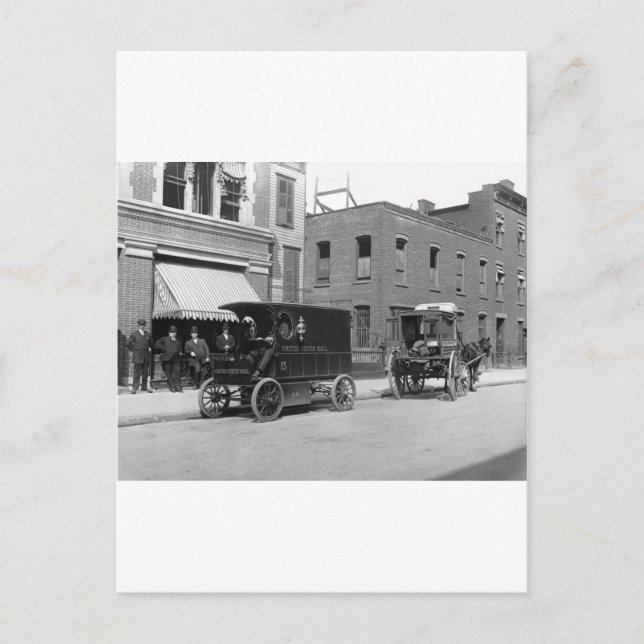 Upgrade der Posttechnik: Anfang der 1900er Jahre Postkarte (Vorderseite)