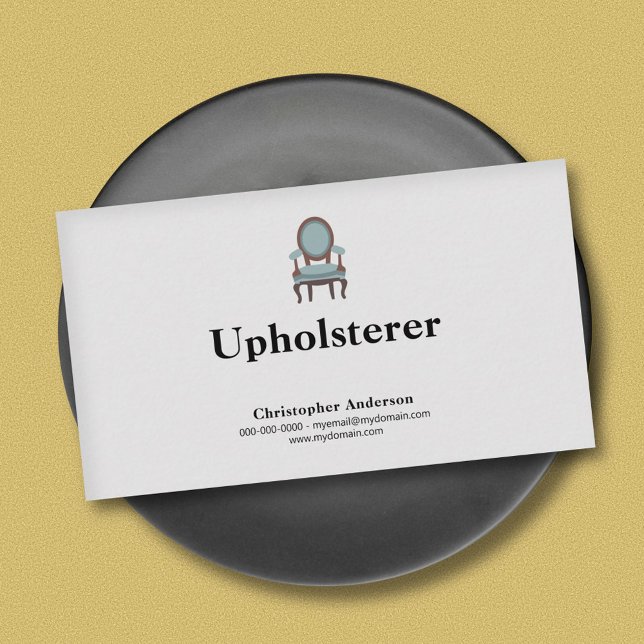 Upholsterer Visitenkarte (Upholsterer Business Card)