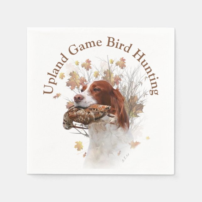 Upland Game Bird Junting Serviette (Vorderseite)