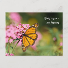 Uplifting and Inspiratational monarch Butterfly  Postkarte