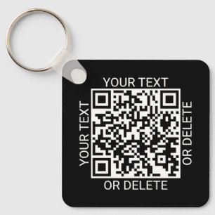 Upload 2 QR Codes Payment App oder Website Black Schlüsselanhänger