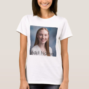 Upload Bild Benutzerdefiniert Foto und Name Person T-Shirt