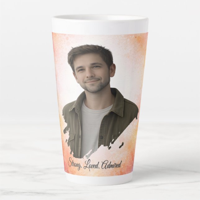 Upload His Photo- Personalized Custom Gift for Him Milchtasse (Vorderseite)