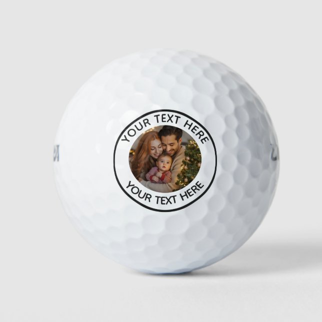 Upload Picture Custom Photo Text Personalized      Golfball (Vorderseite)