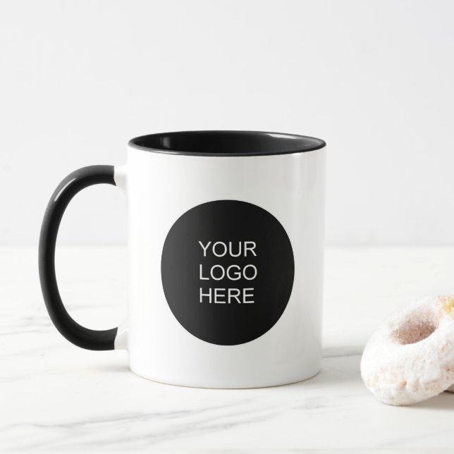 Upload Your Business Logo Modern Template Combo Tasse (Mit Donut)