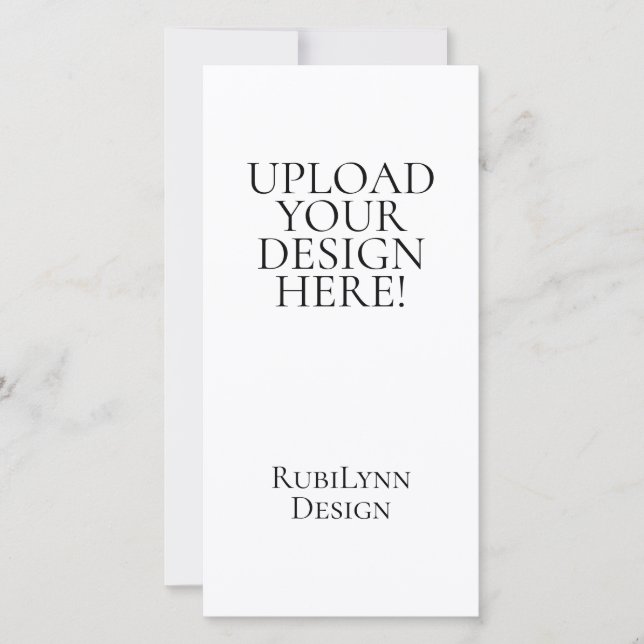 Upload Your Design Here 4x8" Menu Card (Devant)
