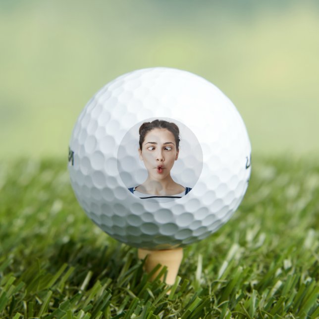 Upload Your Funny Face Photo Selfie Golfball (Insitu T-Shirt)