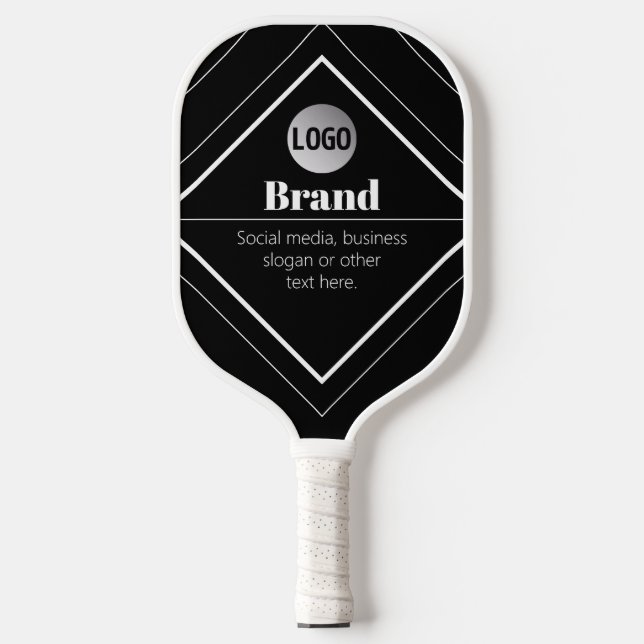 Upload Your Logo & Customizable Text Design Pickleball Schläger (Vorderseite)