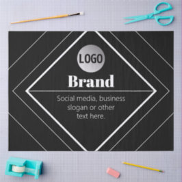 Upload Your Logo & Customizable Text Design Seidenpapier