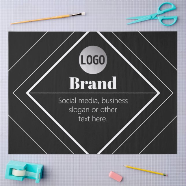 Upload Your Logo & Customizable Text Design Seidenpapier (Basteln)