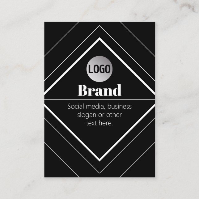 Upload Your Logo & Customizable Text Design Visitenkarte (Vorderseite)