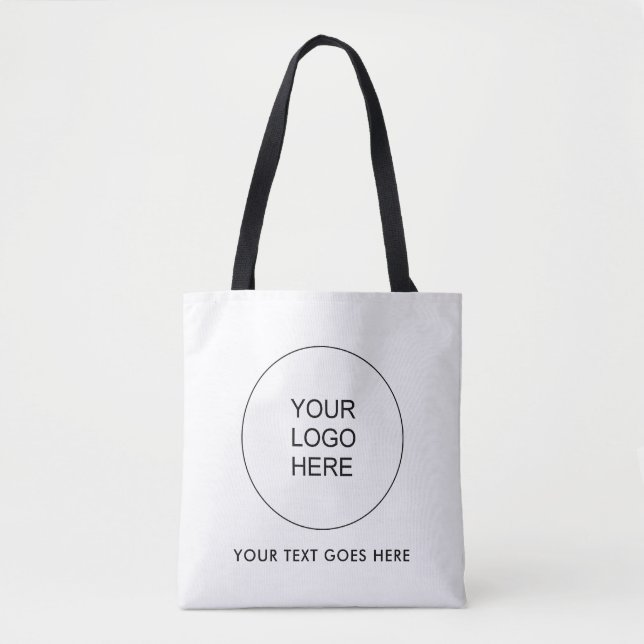Upload Your Logo Here Custom Text Double Sided Tasche (Vorderseite)