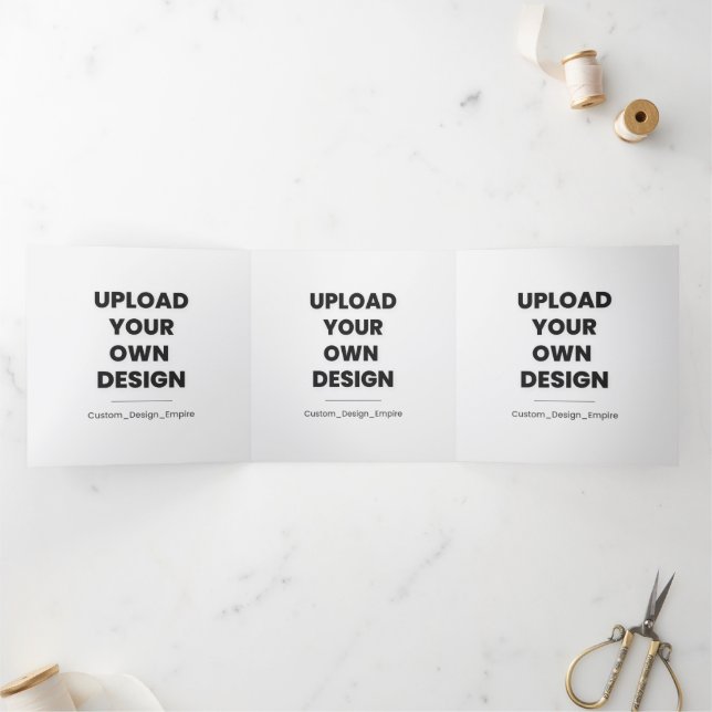 Upload Your Own Design Here | Custom Dreifach Gefaltete Karte (Innenseite)