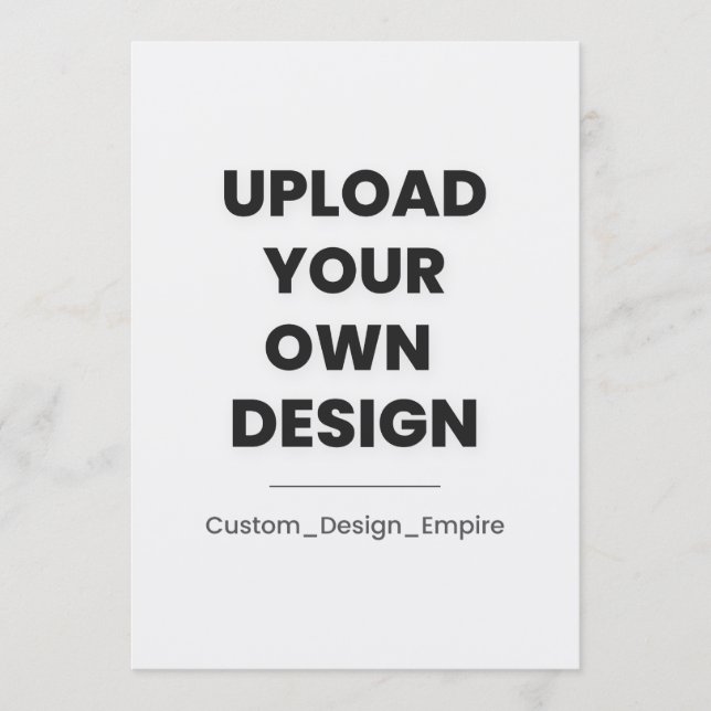 Upload Your Own Design Here | Custom Programm (Vorderseite)