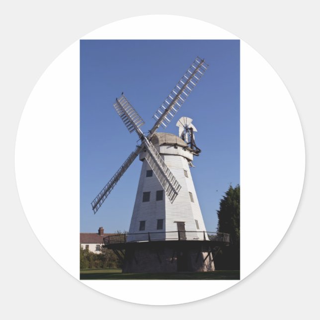 Upminster Windmühle Essex Runder Aufkleber (Vorderseite)