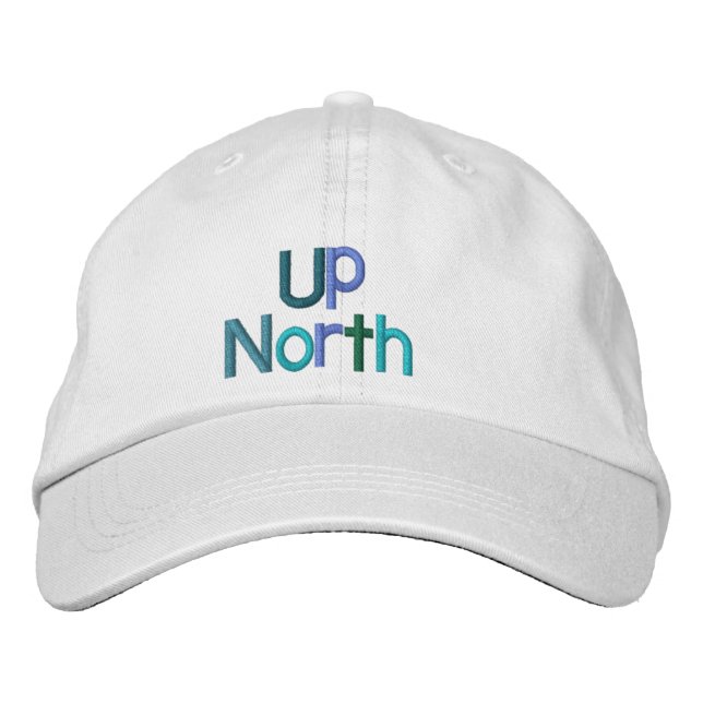 UpNorth Hat Shades of Blue Bestickte Baseballkappe (Vorderseite)
