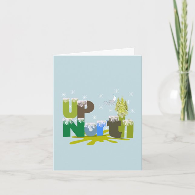 UpNorth Typografy Art Dankeskarte (Vorderseite)