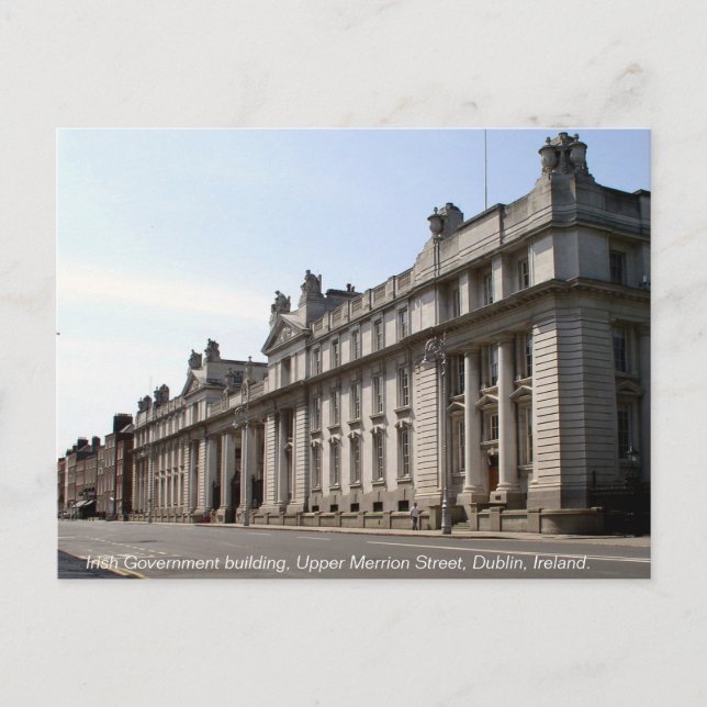 Upper Merrion Street, Dublin Irland Postkarte (Vorderseite)