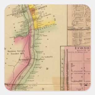Upper Ohio River and Valley 10 Quadratischer Aufkleber