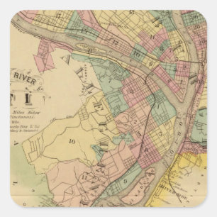 Upper Ohio River and Valley 10 Quadratischer Aufkleber