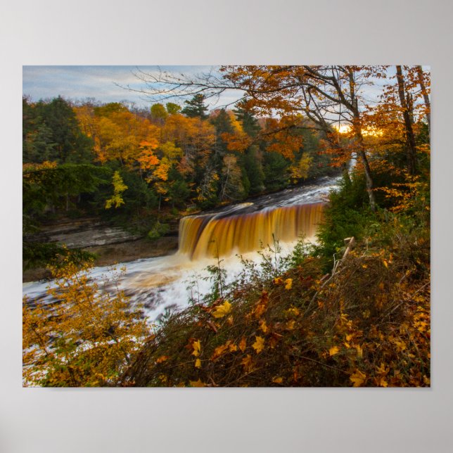 Upper Tahquamenon Falls, Herbst, Michigan Poster (Vorne)