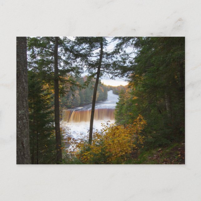 Upper Tahquamenon Falls, Herbst, Michigan Postkarte (Vorderseite)