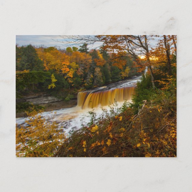 Upper Tahquamenon Falls, Herbst, Michigan Postkarte (Vorderseite)