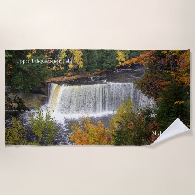 Upper Tahquamenon Falls Strandtuch (Vorderseite)