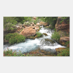 Upper Tapeats Creek Waterfall - Grand Canyon Rechteckiger Aufkleber