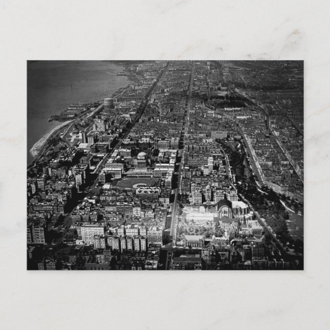 Upper West Side New York City Aerial View 1928 Postkarte (Vorderseite)