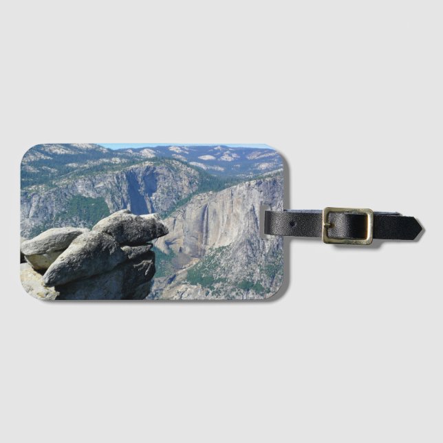Upper Yosemite Falls from Glacier Point, CA Gepäckanhänger (Vorderseite (Horizontal))