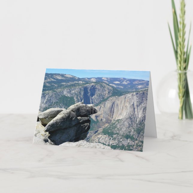 Upper Yosemite Falls from Glacier Point, CA Karte (Vorderseite)