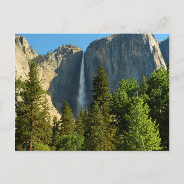 Upper Yosemite Falls, Merced River, Yosemite Postkarte (Vorderseite)