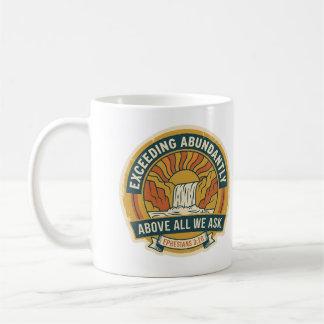 Üppig übertreffend Epheser 3:20 Retro Kaffeetasse