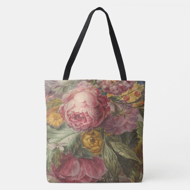 Üppige Antique Rose Tasche (Vorderseite)