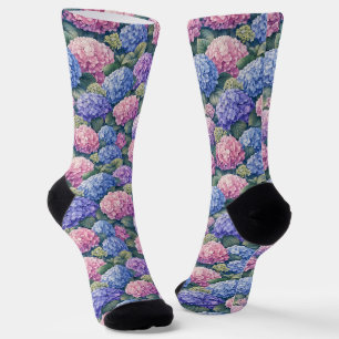 Üppige blühende Hortensien-Gärten Socken