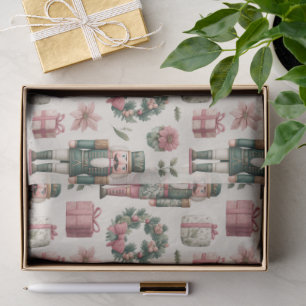 Üppige Blumen mit Weihnachtsnussknacker Seidenpapier