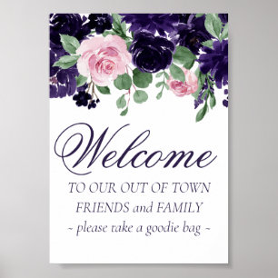 üppige Blüten   Lila und PInk außerhalb der Stadt Poster