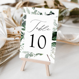 Üppige Grün-Hochzeit Tischnummer