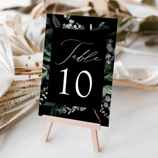 Üppige Grün-Hochzeit Tischnummer (Von Creator hochgeladen)