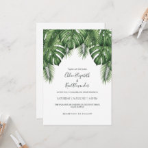 Üppige moderne Palmenblatt hawaiianische Hochzeits