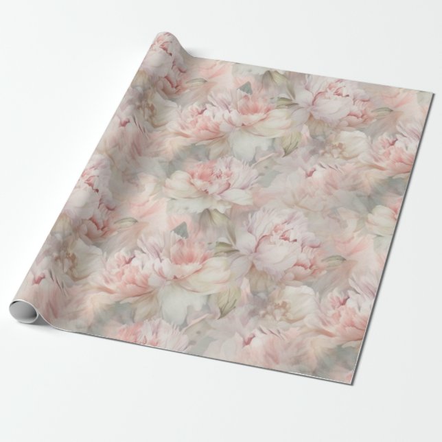üppige Pony auf sanftem Hintergrund Geschenkpapier (Ungerollt)